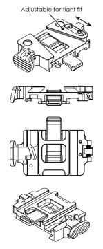 Cadex Low Profile Flip-up NVG Mount